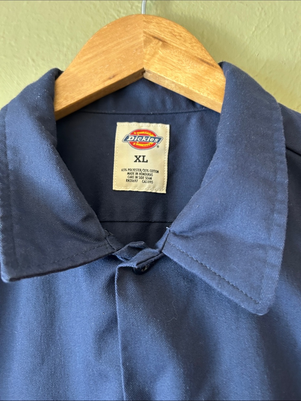 Dickies Dark Blue Button-Up Work Shirt - Picture 2 of 4